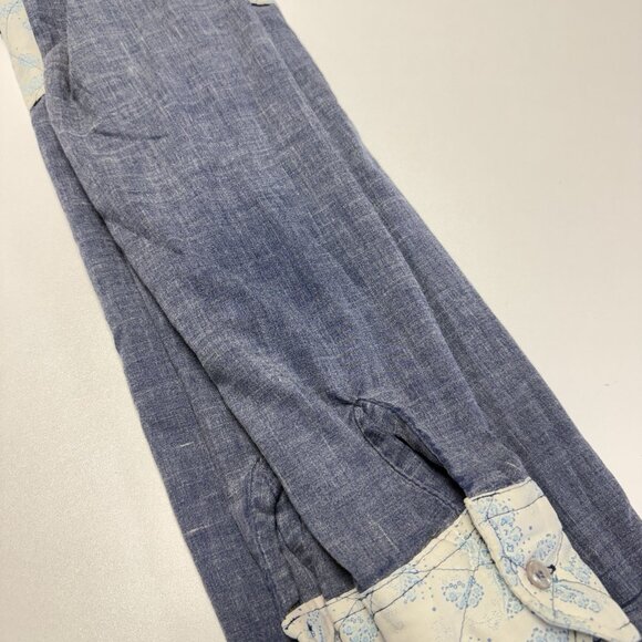 Vintage 70s Kmart Permanent Press Button Up Shirt Womens 18x23 Blue - Picture 8 of 13